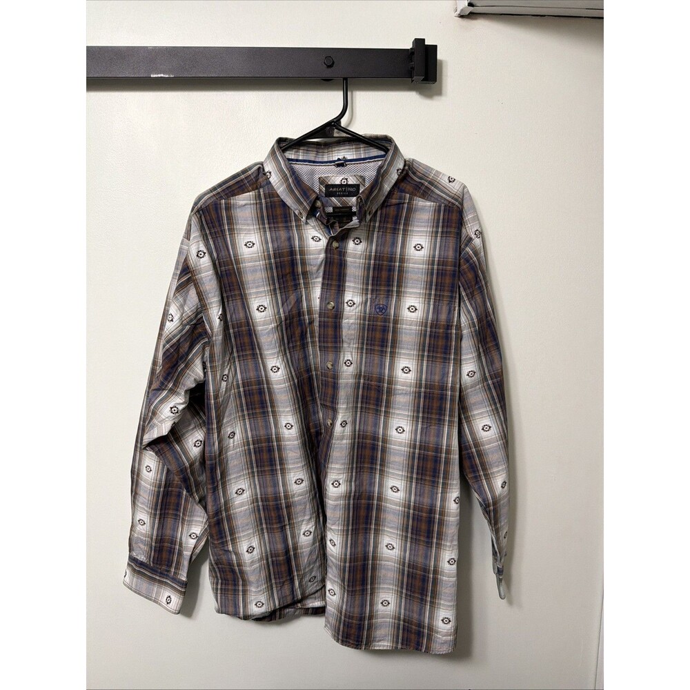 Ariat Pro Series Shirt mens XL Long Sleeve Button Down cotton blend